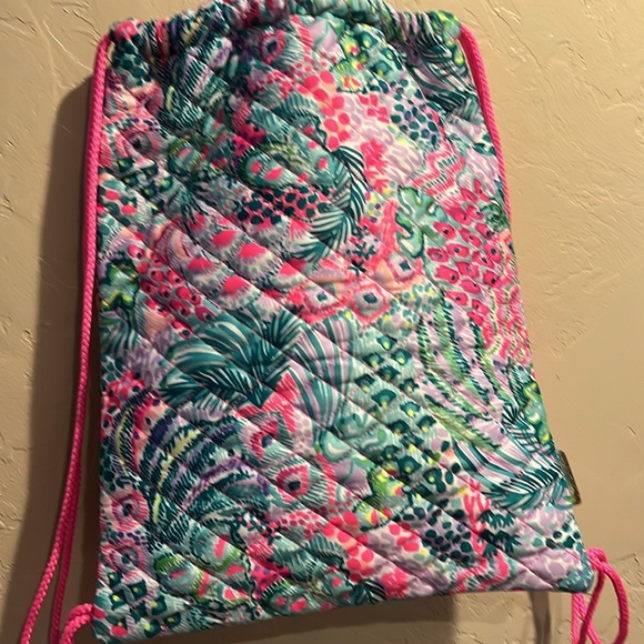 Lilly Pulitzer Quilted String Backpack - Picture 4 of 9